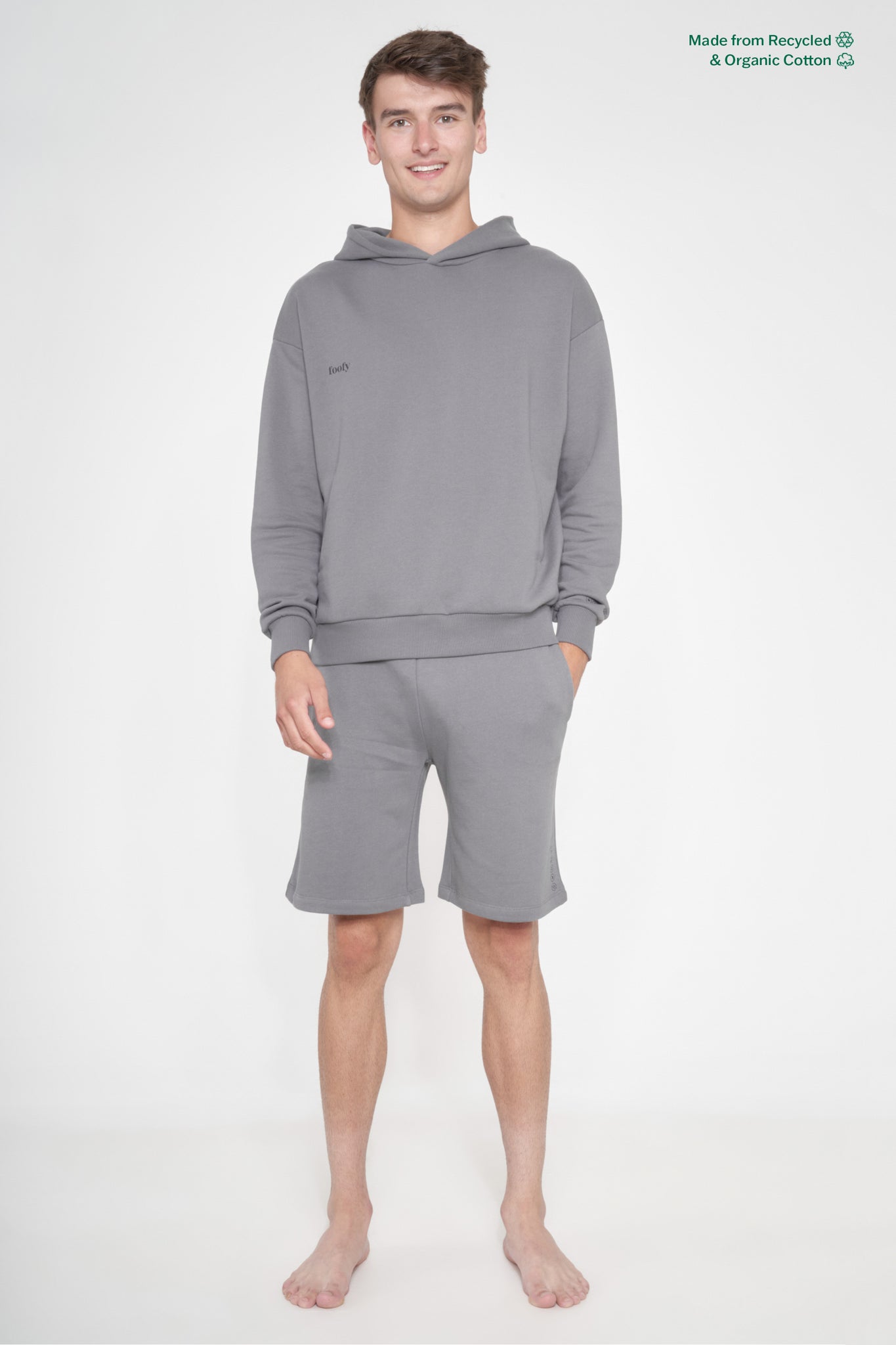 Foofy Long Sleeve Hoodie-Grey