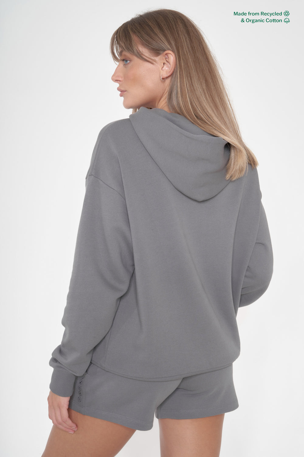 Foofy Gray color Hoodie 